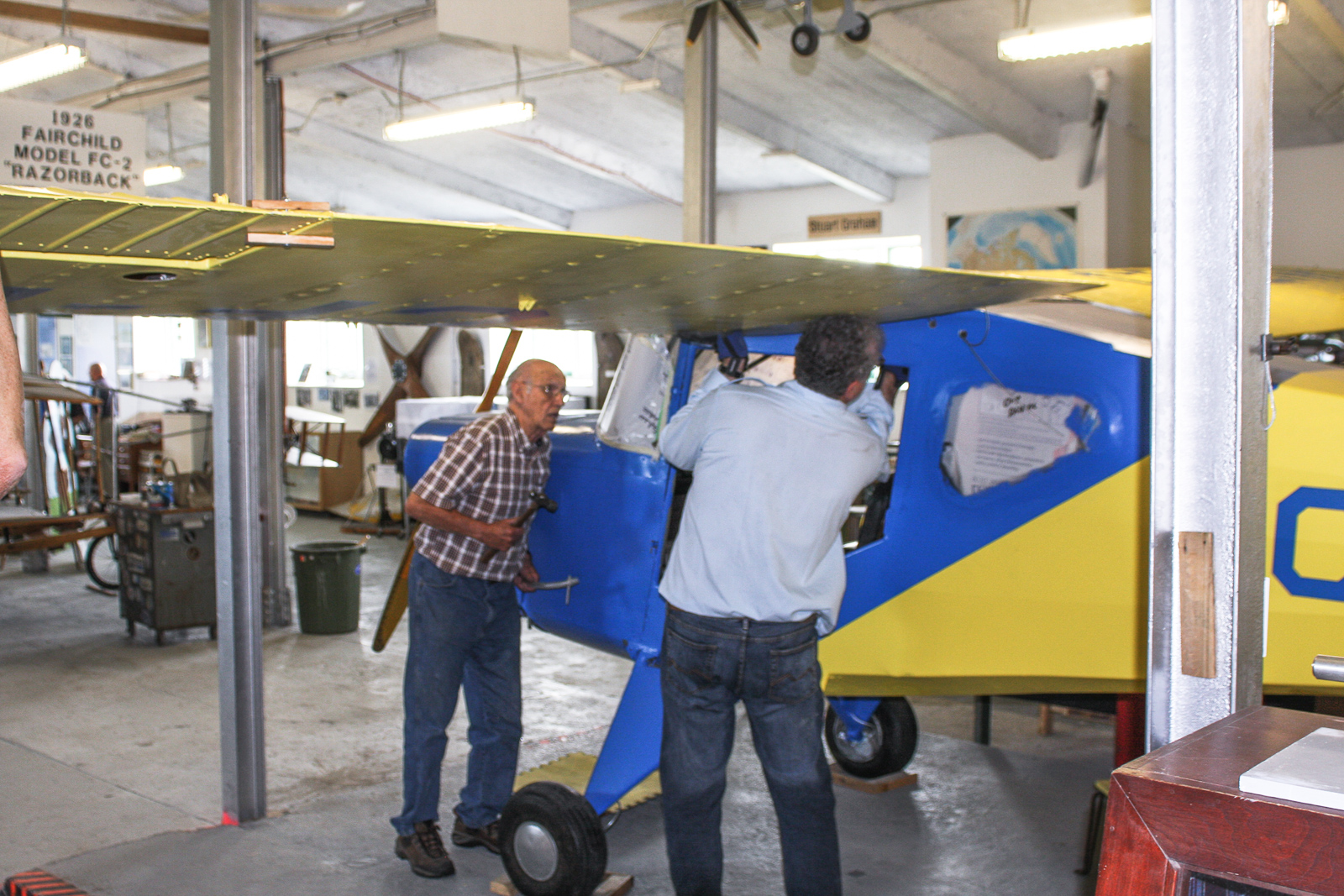The Canadian Aviation Heritage Centre in Montreal, Quebec 17 Working on the Fleet Canuck. (photo via Benoit deMulder)