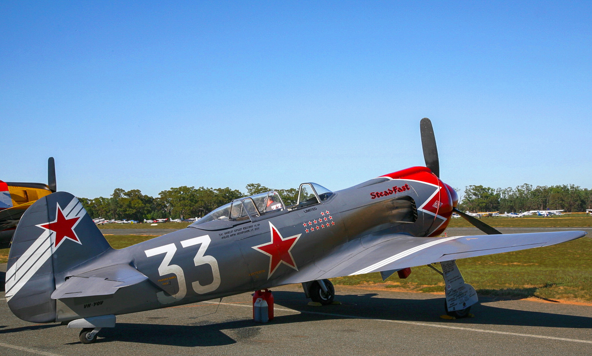 2015 Temora Aviation Museum - Warbirds Downunder Air Show Report 14 Former Reno Air Racer, a Yak-11 with a throaty R-2000 up front made an impressive sight in the air over Temora. (photo by Phil Buckley)
