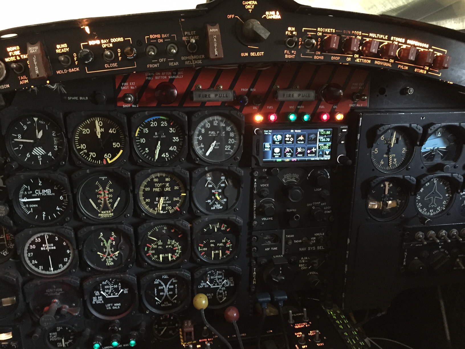 Engine Test for B-26K Counter Invader "Special Kay" on Saturday! 13 Instrument panel fully restored. (photo by Jim Reynolds)