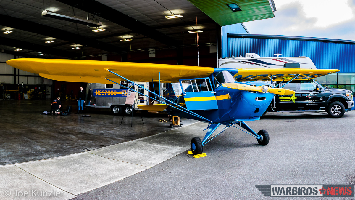 Heritage Flight Museum - July 2016 Fly Day Report 11 Interstate Cadet Traveling Exhibit prepping for Oshkosh. (photo by Joe Kunzler)