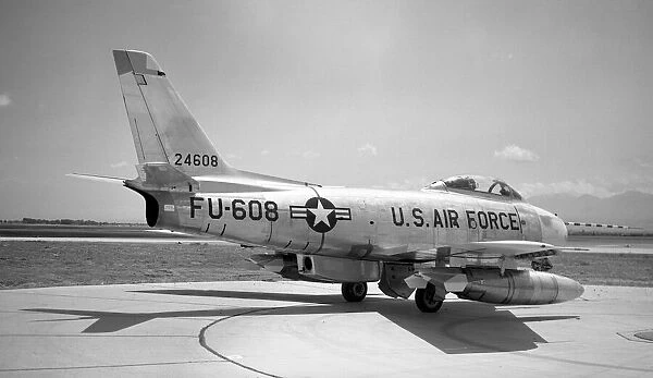 Paso Robles’ Estrella Warbirds Museum Acquires Historic F-86F Sabre 12 JF 86F 52 4608 with the Rocketdyne AR2 3 rocket engine USAF Photo.jpg