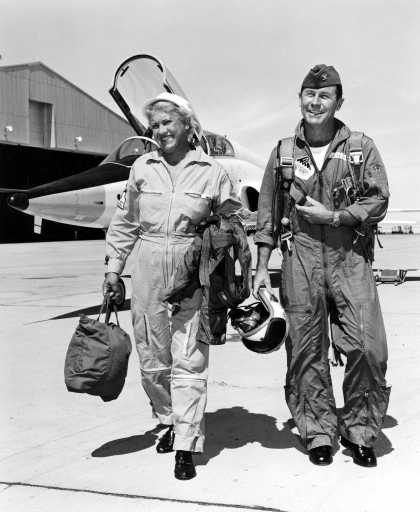 Today in Aviation History - Jacqueline Cochran's Record Flight 10 Jackie Cochran and Chuck Yeager with Northrop T 38A Talon