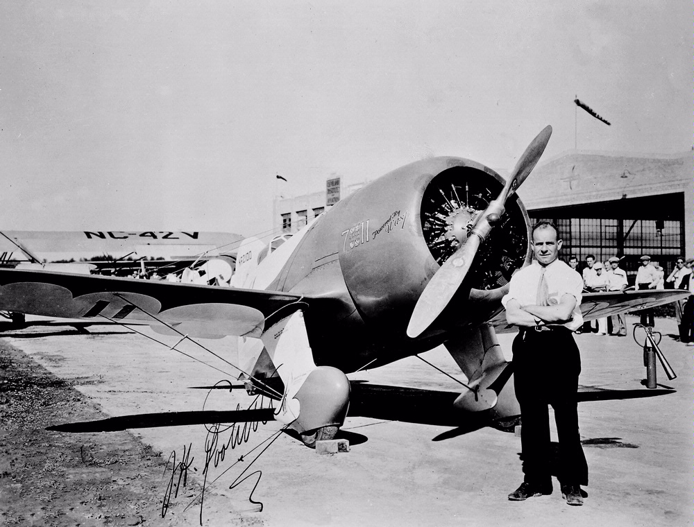 Today in Aviation History: First Flight of the Gee Bee Model R 12 James H. Doolittle with his Gee Bee R 1 NR2100 at the Cleveland National Air Races 1932. NASM
