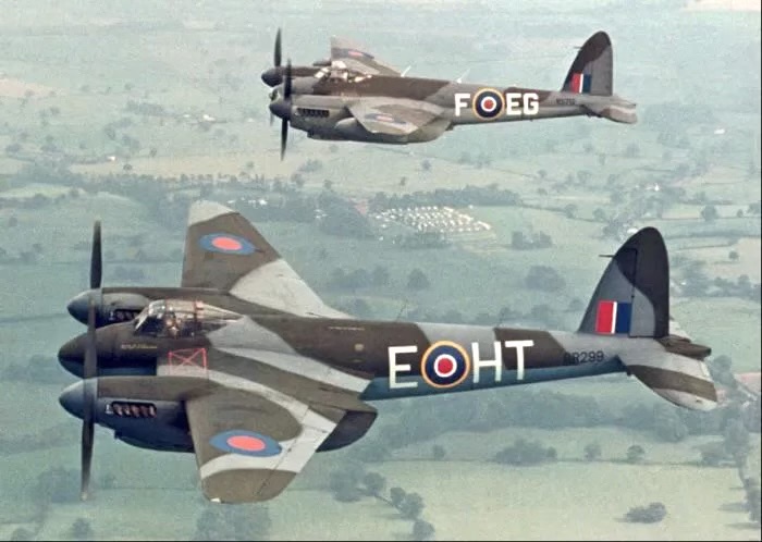 Two Iconic de Havilland Mosquitos Will Take Flight at The 2024 Central Coast AirFest 10 John Sadler was at the helm of RR299 for this memorable formation with his former BAe colleague George Aird in Mosquito B35 RS712