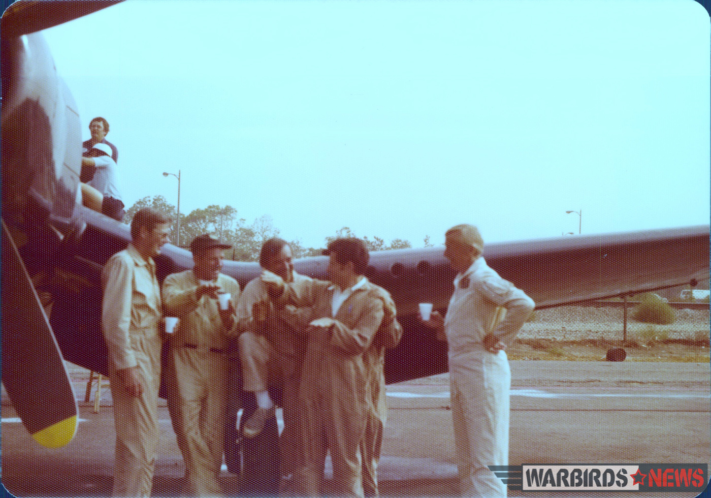 POOR LITTLE LAMBS - The Corsairs of Baa Baa Blacksheep 62 John Scafhausen, unk, Tom Friedkin, Steve Rosenberg, uno, behind Frank Tallman. (photo Steve Rosenberg collection)