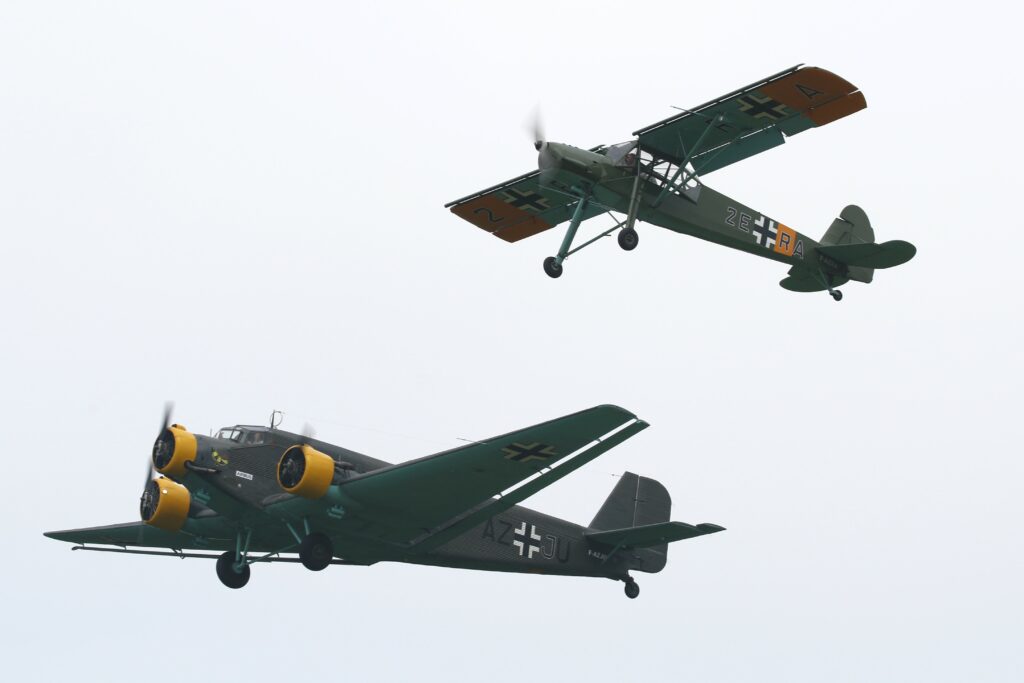 Le Temps des Hélices - La Ferté Alais airshow 2024 18 Ju 52 and Storch 7D2 3560