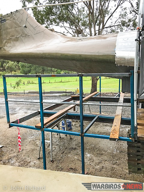 Rathmines Catalina Restoration Update - June, 2017 20 Another view of the rear work deck construction. (photo by John Richard)