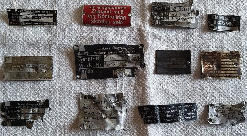 Air Crash Po Identifies Location of Long-Lost Junkers Ju 88 in Italy 12 Junkers Ju 88 plates