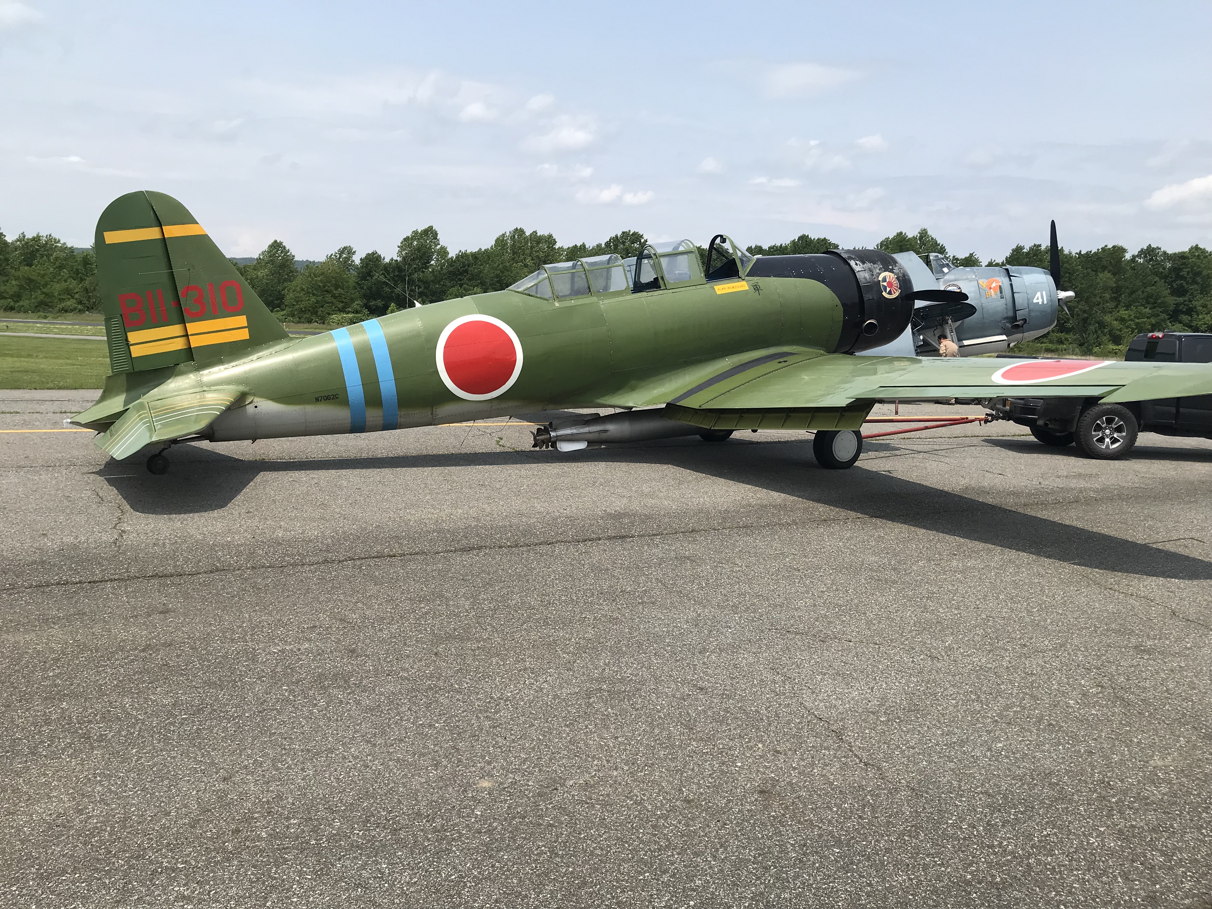 An Aerial Odyssey - Touring the Northeast in a 'Nakajima Kate' 22 KATE AND AVENGER ON FLIGHTLINE