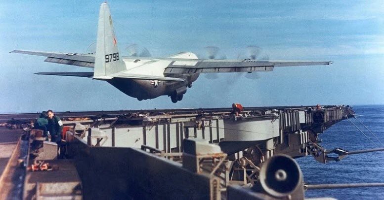 From Deck to Display: The Only C-130 to Ever Land on a Carrier Lives at the National Naval Aviation Museum 10 KC 130F Hercules Operates from Aircraft Carrier Forrestal CVA 59