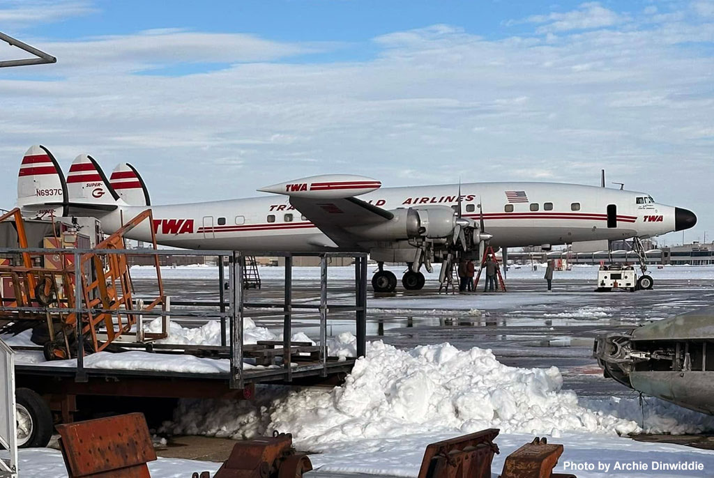 John Travolta Acquires Super Constellation N6937C – Airline History Museum Update 11 Kansas City Super Connie Engine Runs January 12 2025