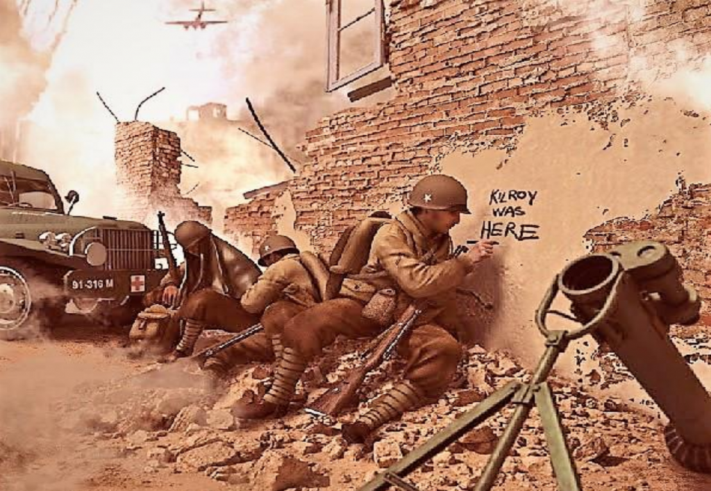 A Veteran's Story: Kilroy Was Here! 13 Kilroy Was Here on wall