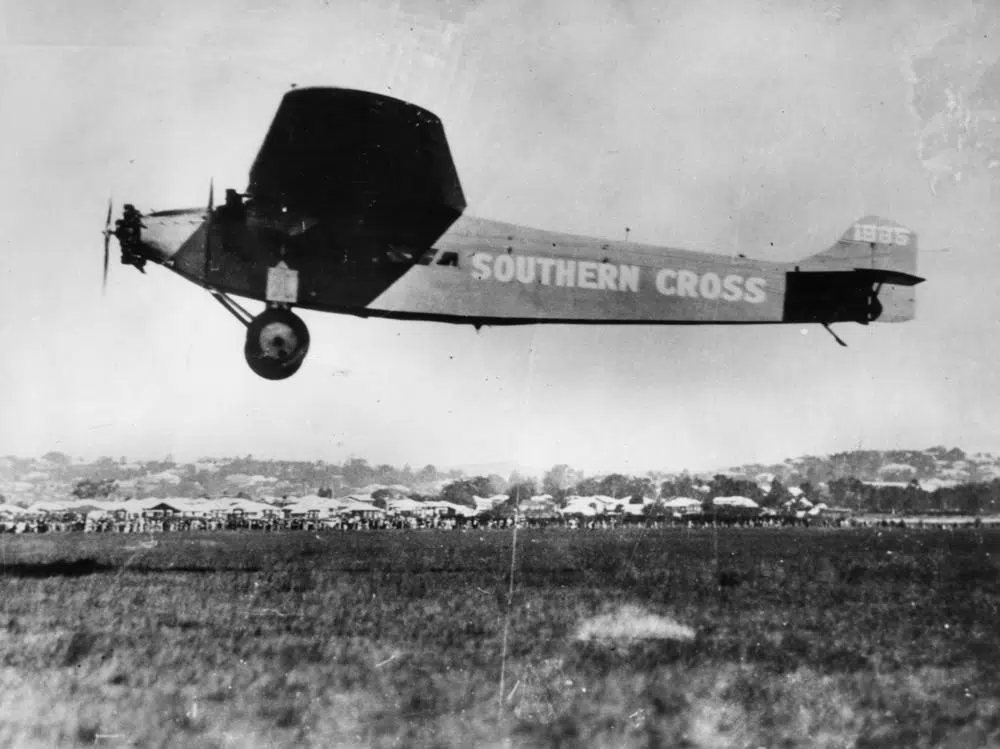 Today in Aviation History: First Aircraft Flight Across the Pacific Ocean 14 Kingsford Smiths Fokker F.VIIB 3m NC1985 Southern Cross landing at Brisbane 1928
