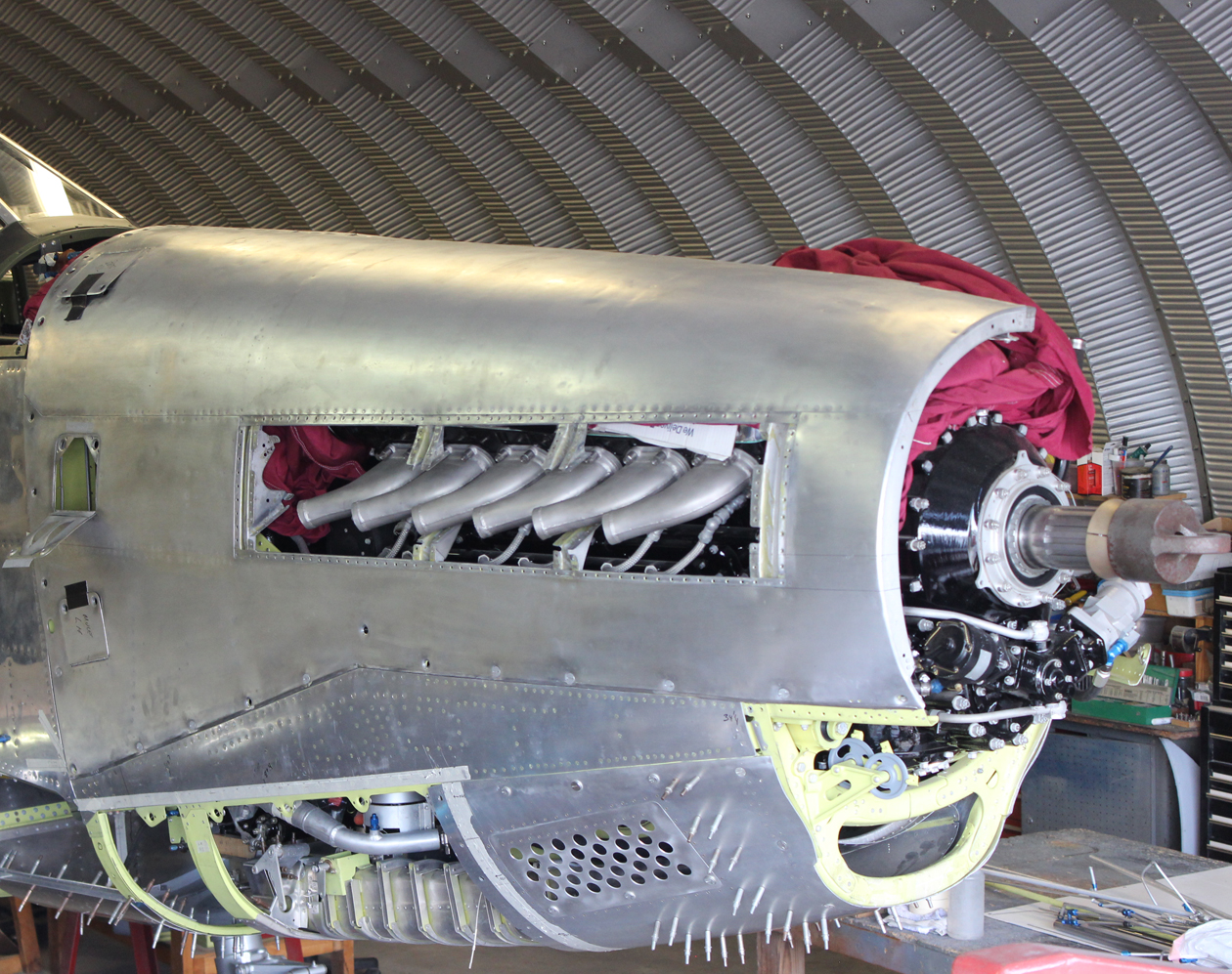 XP-82 Twin Mustang - May 2016 - Restoration Update 12 The left hand fuselage cowlings coming together. (photo via Tom Reilly)