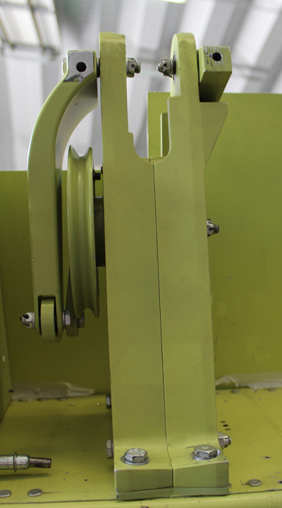 XP-82 Twin Mustang - May, 2015 - Restoration Update 21 Left hand aileron hinge. (photo via Tom Reilly)