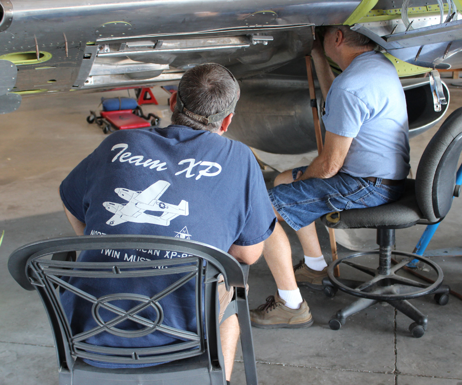 XP-82 Twin Mustang - October, 2017 - Restoration Update 17 Left-hand inboard gear door without external skin during final fitting. (photo via Tom Reilly)