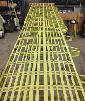 XP-82 Restoration January 2014 Update 11 The left hand outer wing panel structure (image via Weezie)