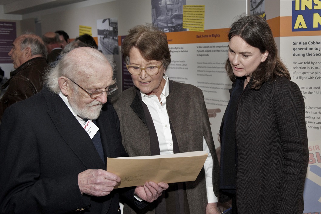 ‘Sir Alan Cobham’s Flying Circus: A life of a Pioneering Aviator’ Exhibition Now on Display 12 Lady Cobham and daughter Camilla speaking with guests during the Cobham exhibition opening event.All images used by kind permission of Lady Cobham.