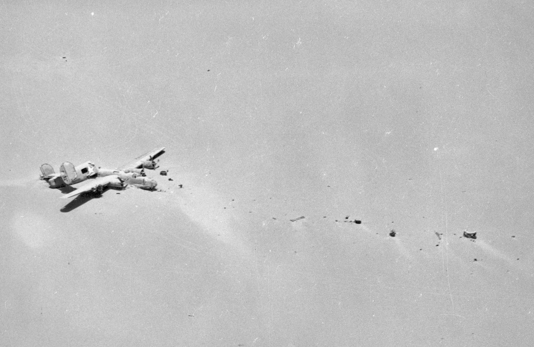 A VETERAN’S STORY: The Ghost Liberator — Lady Be Good 13 The Lady Be Good as it appeared when discovered from the air. (U.S. Air Force photo)
