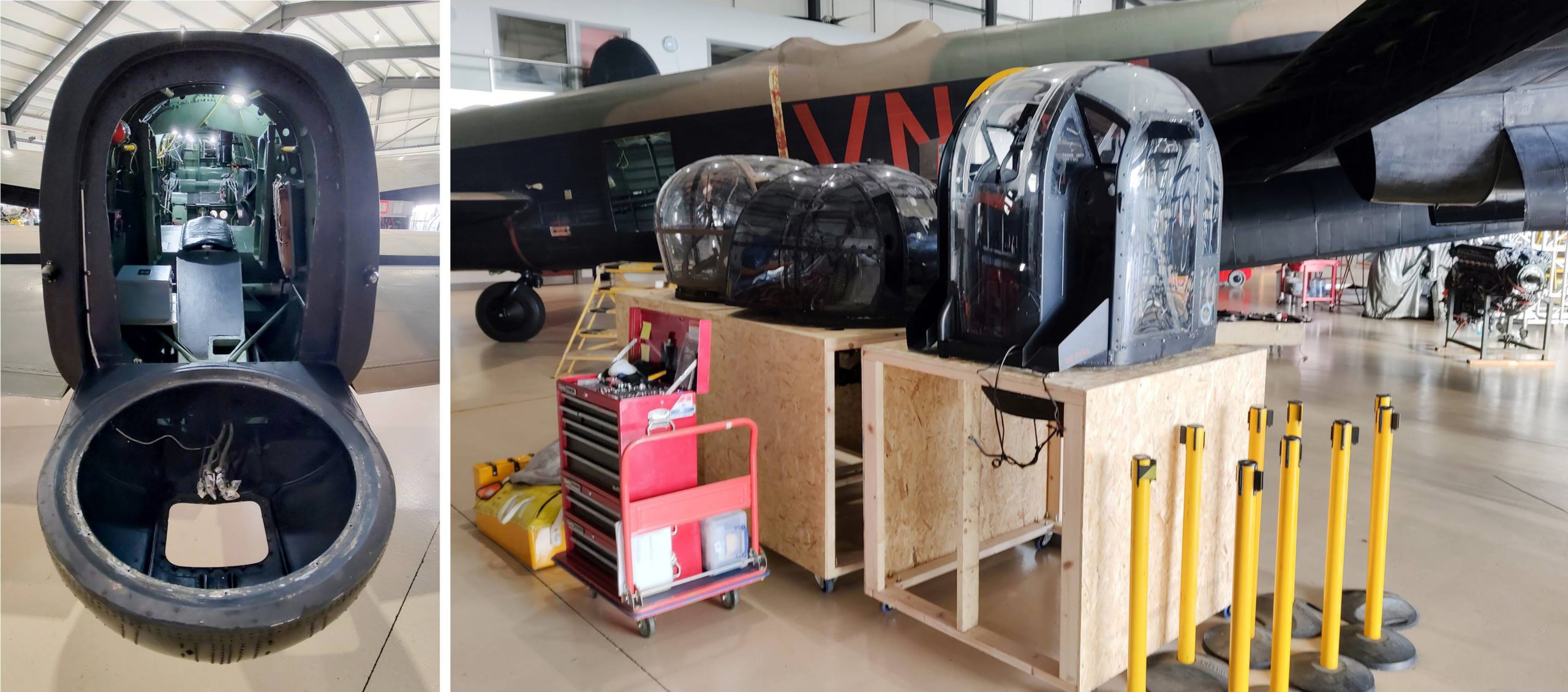 RAF Battle of Britain Memorial Flight Lancaster PA474 ‘Major’ Maintenance Update 10 Lancaster PA474s rear turret scaled