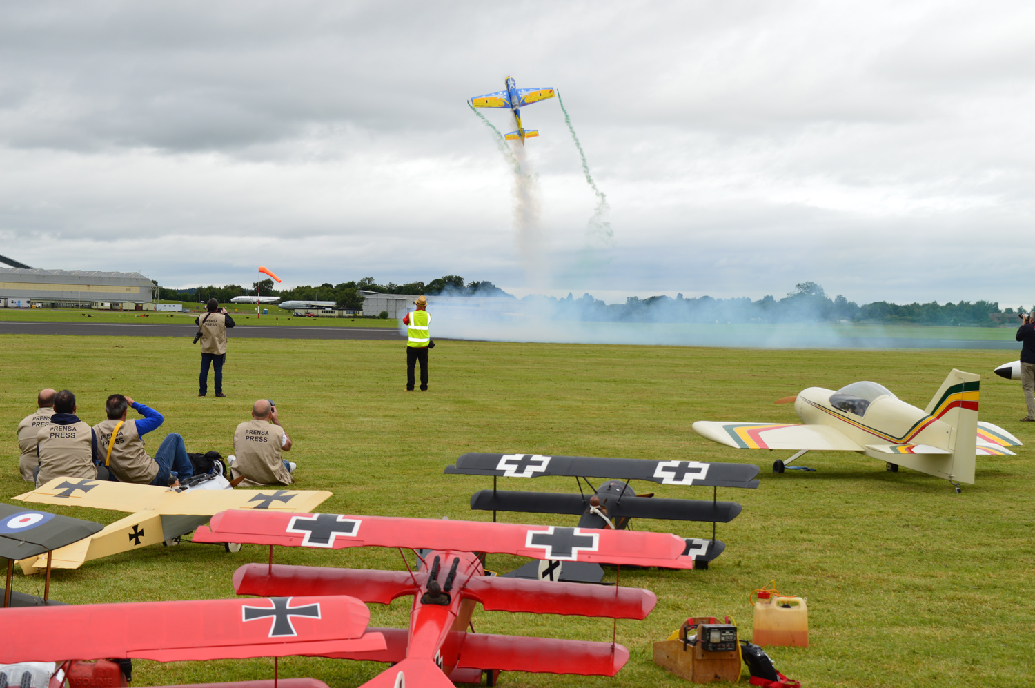 RAF Museum Cosford: Spitfire, Hurricane and Lancaster fly in for Large Model Air Show 11 Large Model Aircraft Rally 1