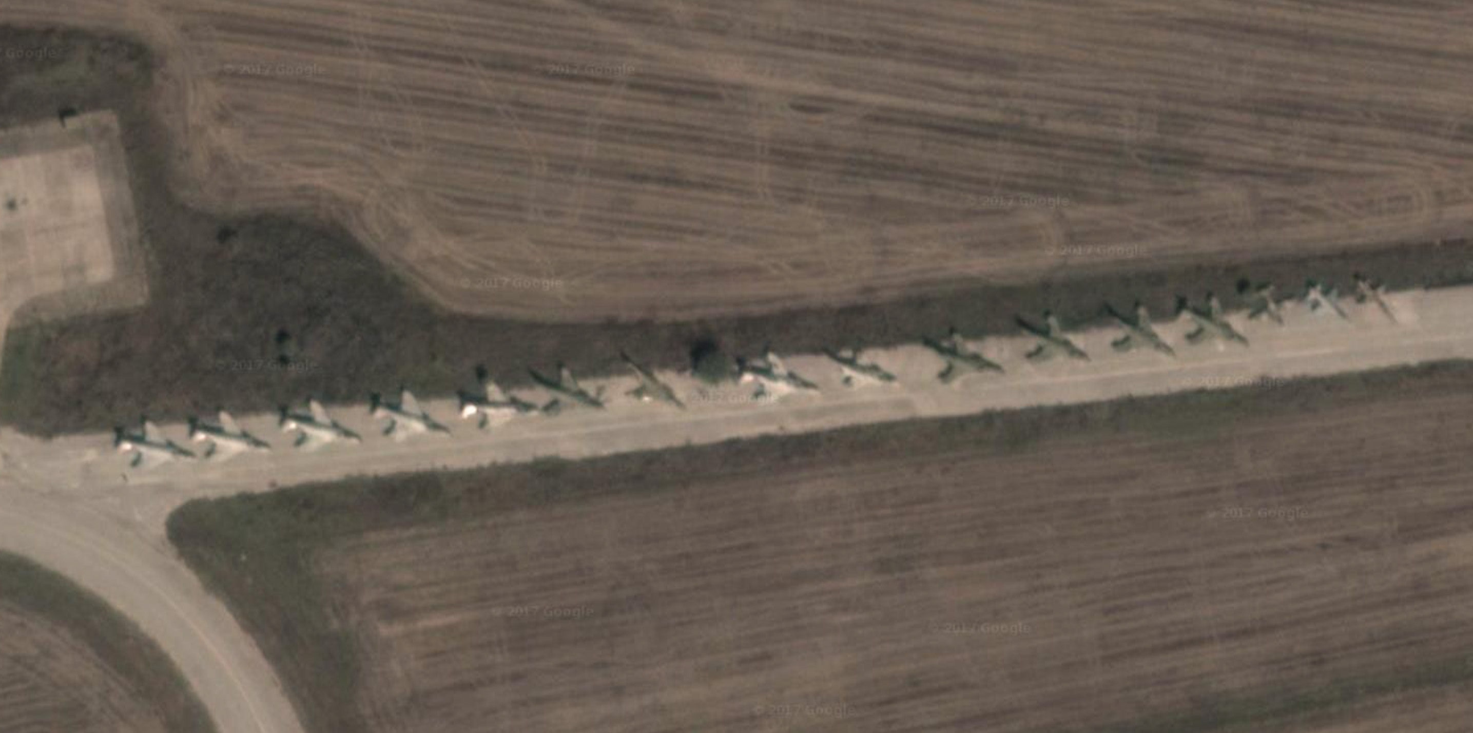 "The End of the Film" - Hellenic Air Force RF-4E Phantom II Retirement 14 Some of the retired RF-4Es serving as decoys and parts sources at Larissa. (Photo via Googlemaps)