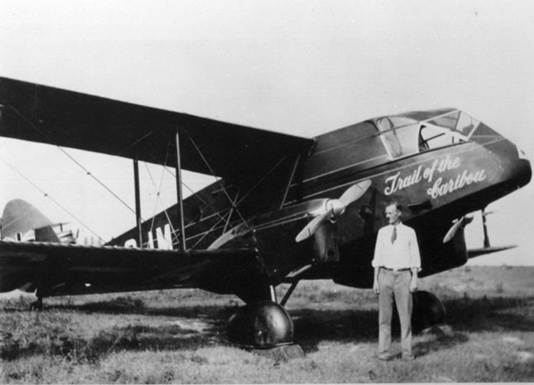 Today in Aviation History: First Non-Stop Flight from Canada to England 11 Leonard Reid with Trail of the Caribou CASM Image 11478