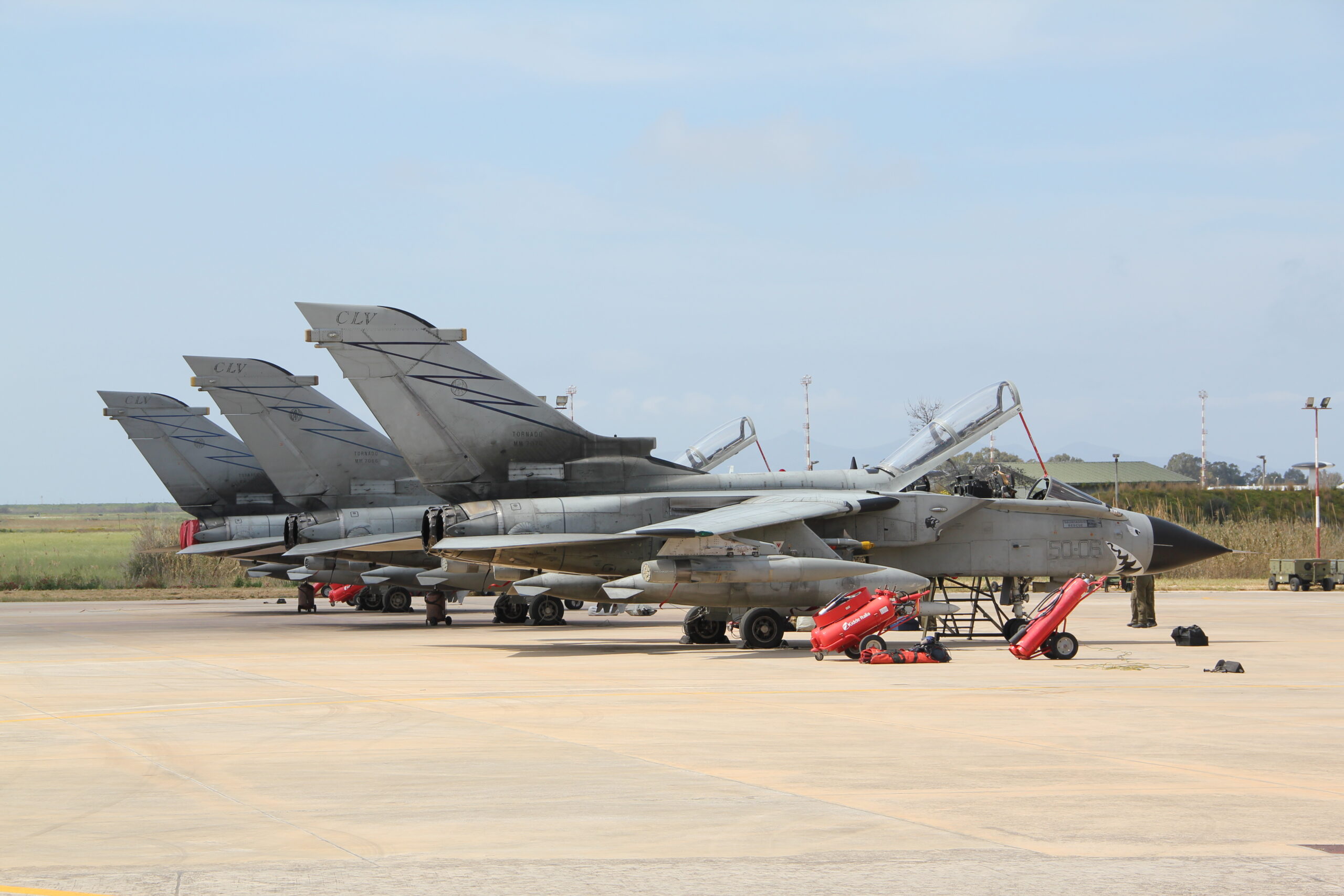 Aeronautica Militare Marks 40 Years of Panavia Tornado Operations 18 Line up of Tornados at Trapani scaled
