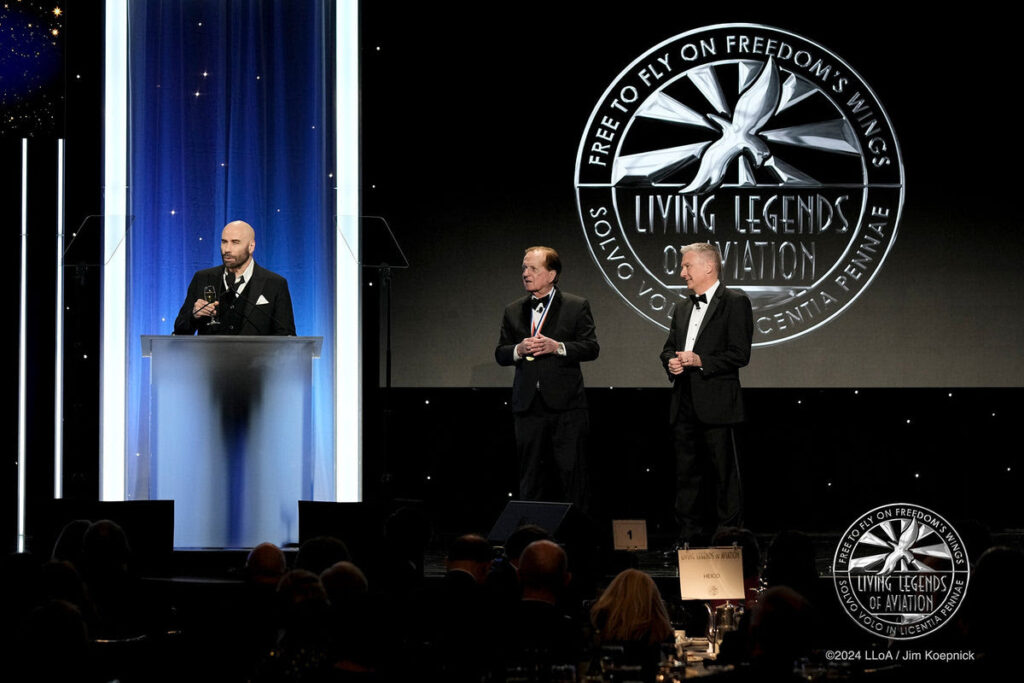 Living Legends of Aviation Host Star-Studded Evening, Steve Hinton Awarded 10 Living Legends of Aviation John Travolta