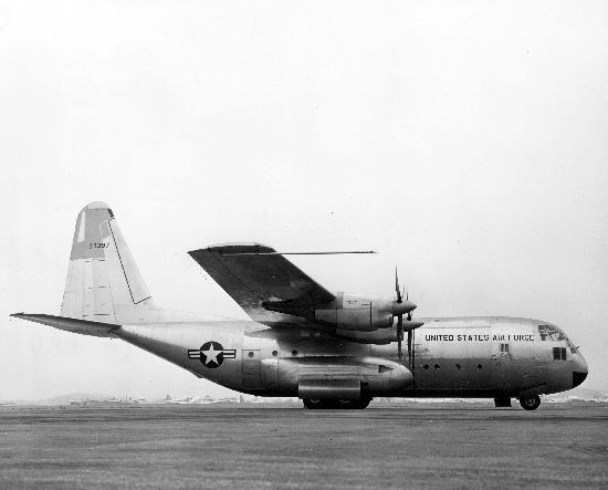 Today In Aviation History: First Flight of The Lockheed YC-130 Hercules 12 Lockheed YC 130 Hercules prototype 53 3397. SDASM