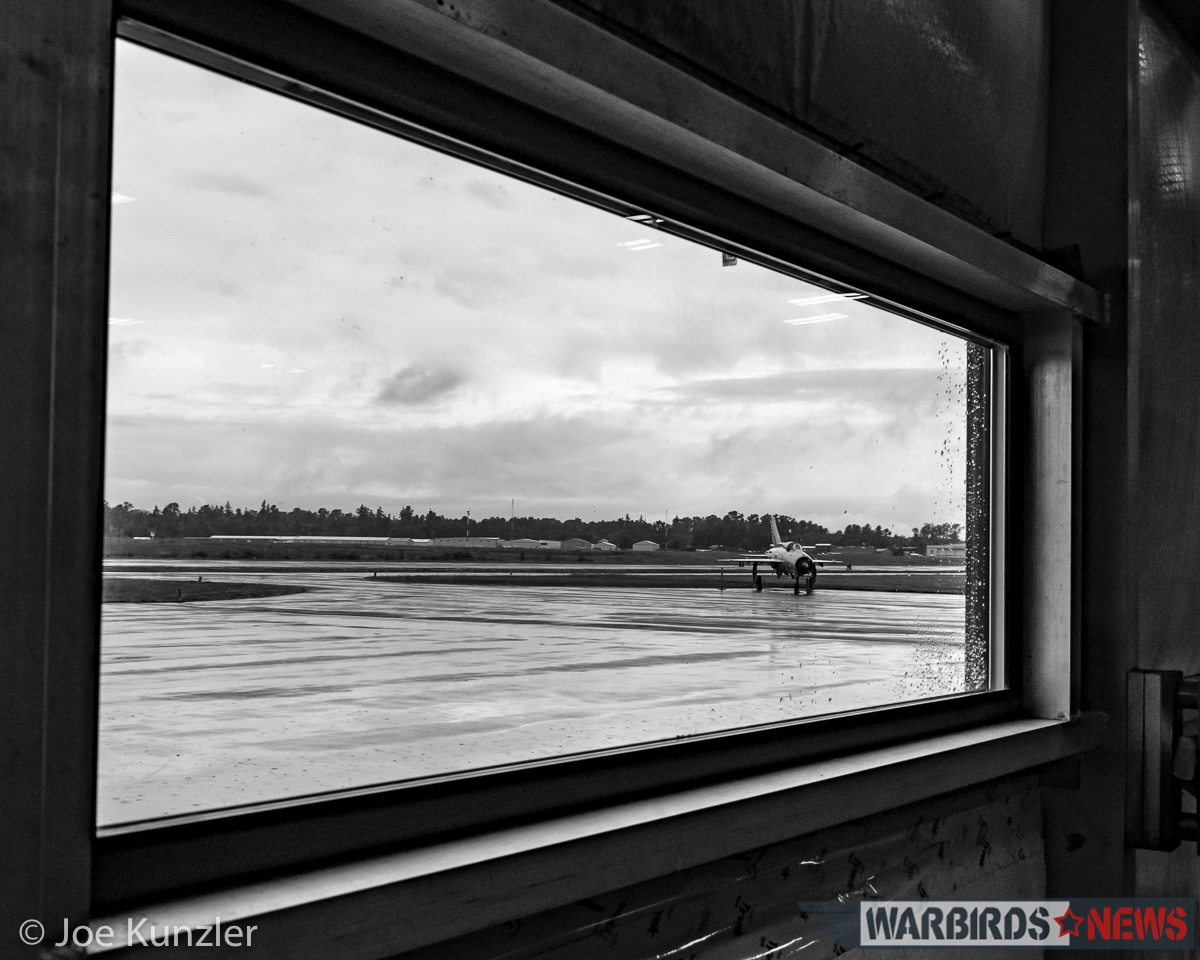 Heritage Flight Museum – June Fly Day Report 11 The initial gloomy view from the Historic Flight Museum's hangar door on Saturday morning... (photo by Joe Kunzler)
