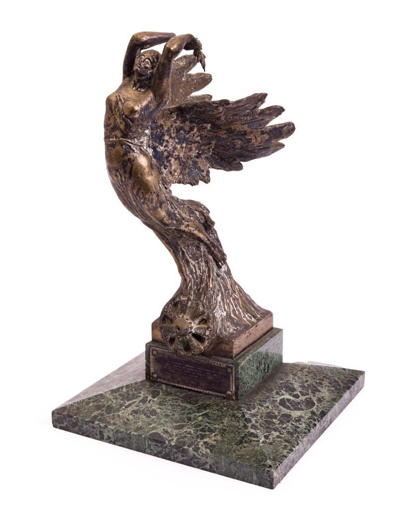 Early Aviation Photography from the Career of Carlo Francesco Lombardi to Be Auctioned on March 11 17 Lot 102 Silvered bronze and verde antico marble trophy