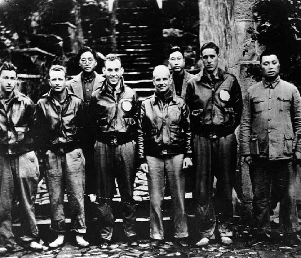 Eglin Airfields, Home of the Doolittle Raiders 21 Lt. Col. Doolittle with members of his flight crew and Chinese officials in China after the attack