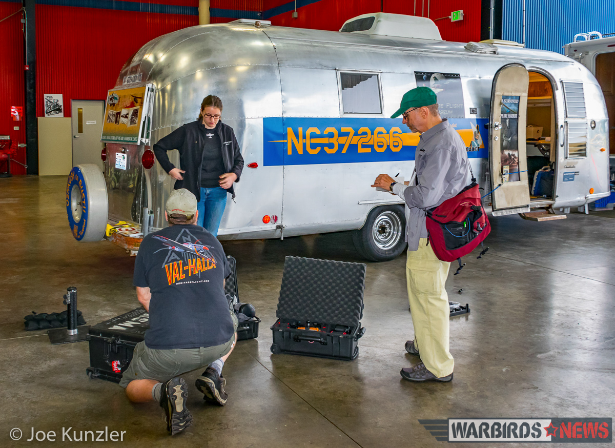 Heritage Flight Museum - July 2016 Fly Day Report 12 Lyle, Michele and Embed Air & Space Reporter. (photo by Joe Kunzler)