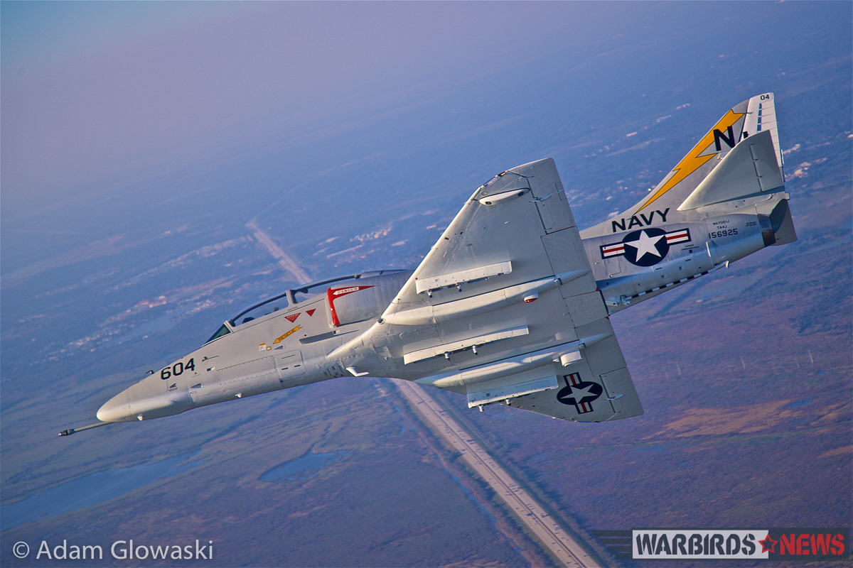 Classic Fighters of America's TA-4J Skyhawk Airborne! 13 (Photo by Adam Glowaski - Box 5 Media)