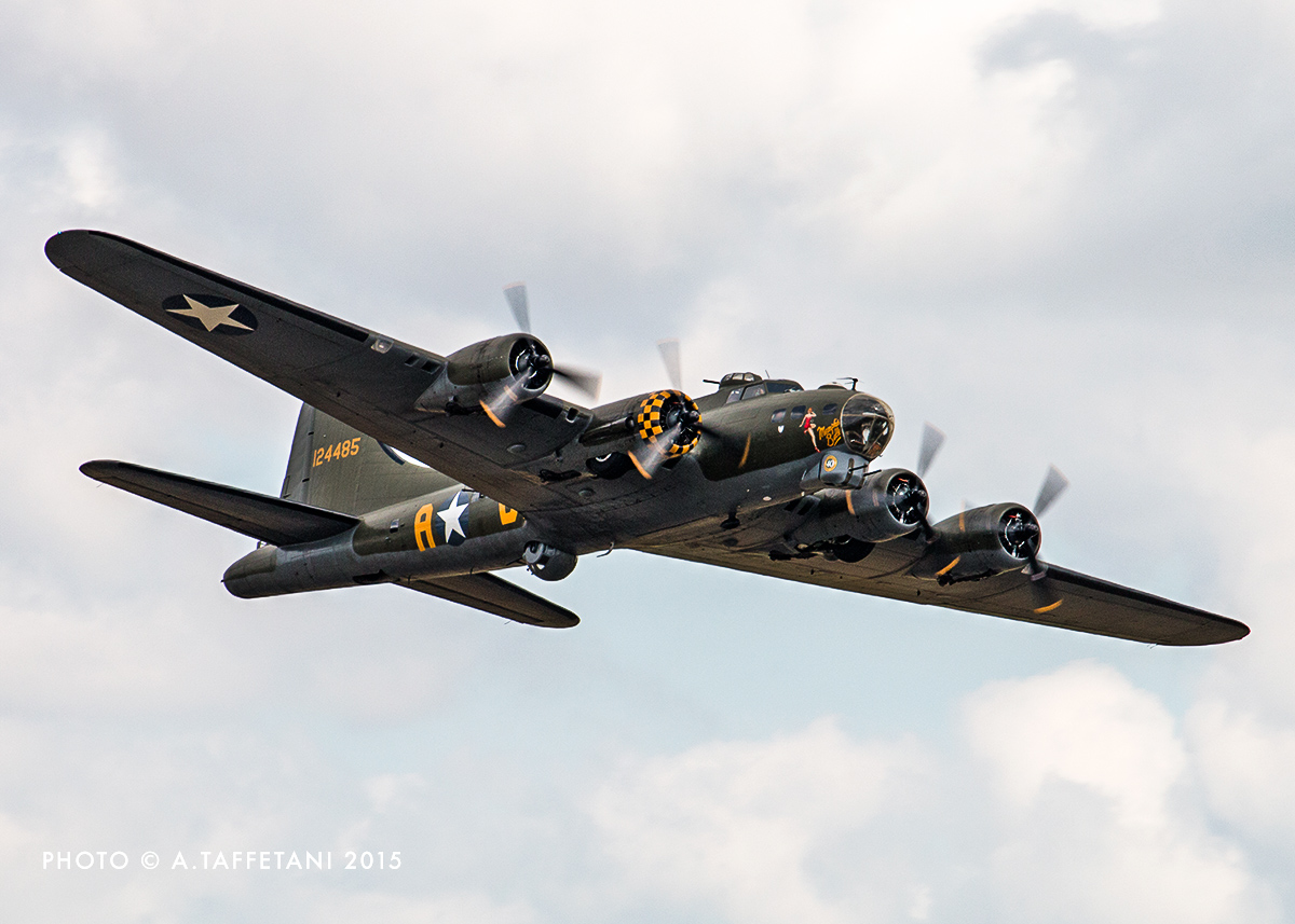 Experience B-17G 'Sally B' and RAF Avro Lancaster Soaring Together During IWM Duxford Battle of Britain Air Show 10 MG 5143