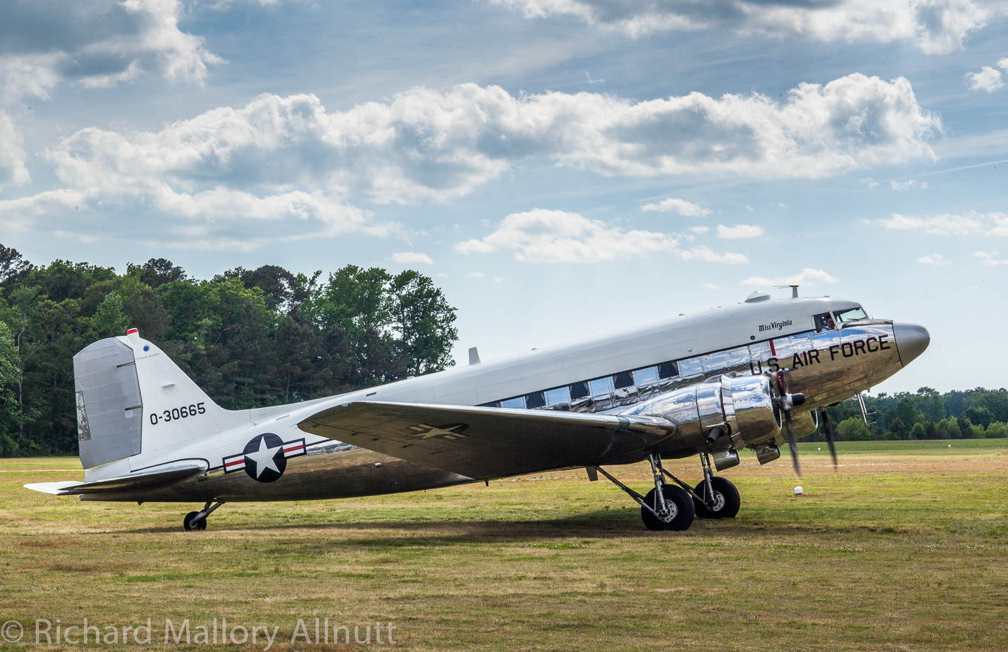 Presidential Connie Columbine II to Fly Again? 13 Dynamic Aviation's C-47 participated in the Military Aviation Museum's Warbirds Over the Beach air show in May, 2014. She is a marvelous example of what the company could do with Columbine II. (photo by Richard Mallory Allnutt)