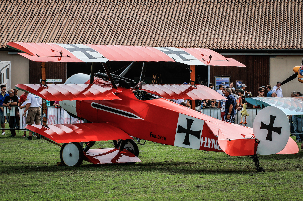 Airshow Report : 2014 SoliDali Airshow 11 Zanardo's beautiful Fokker DR.I replica built between 1984 and 1986 after 4500 working hrs.