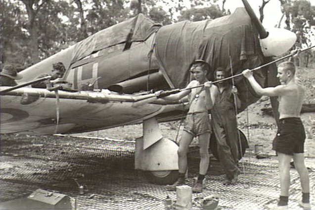 Another CAC Boomerang Nears Flight in Australia 10 MILLINGIMBI ISLAND NT. 1943 11 21. ARMOURERS OF NO. 83 SQUADRON ROYAL AUSTRALIAN AIR FORCE Australian War Memorial photo