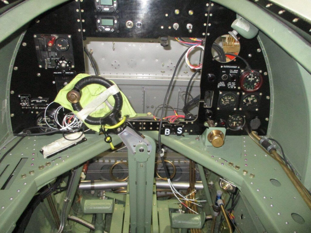 Aero Legends' Spitfire MJ444 Restoration - April Update 11 MJ444s front cockpit showing the control column Photo Martin Overall