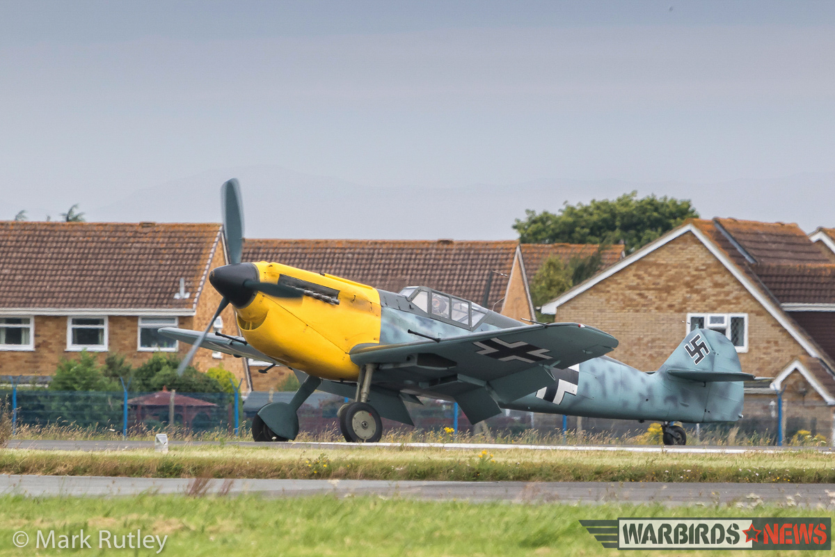 Dunkirk - Filming the Aerial Scenes for the Epic Movie 12 The '109' prepares for take off. (photo by Mark Rutley)