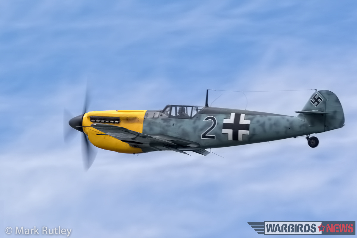 Dunkirk - Filming the Aerial Scenes for the Epic Movie 13 The 'Messerschmitt' about to head out over the Solent. (photo by Mark Rutley)