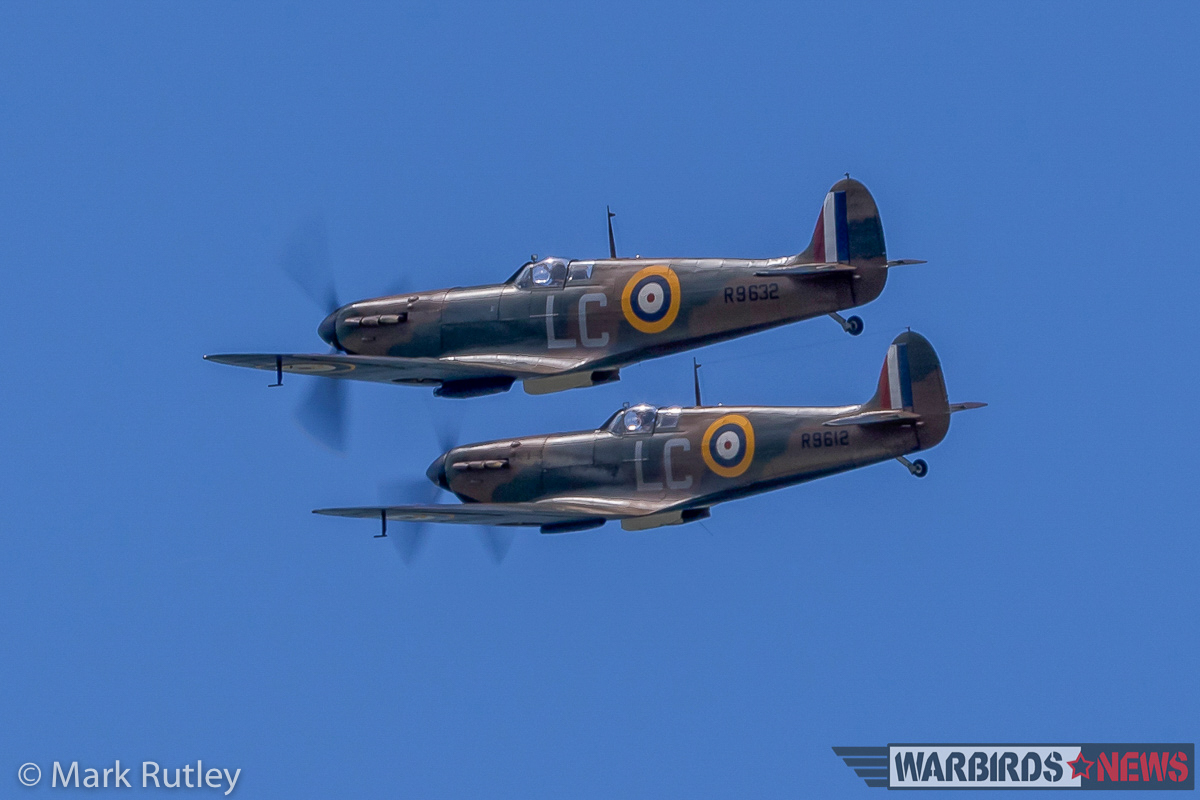 Dunkirk - Filming the Aerial Scenes for the Epic Movie 15 A pair of Spitfires in close formation. (photo by Mark Rutley)