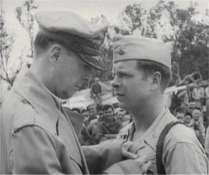 A VETERAN’S STORY: Battle of the Heavyweights 16 Major Richard Ira Bong being awarded the Congressional Medal of Honour by General Douglas MacArthur in the Philippines on 12 Dec 1944.