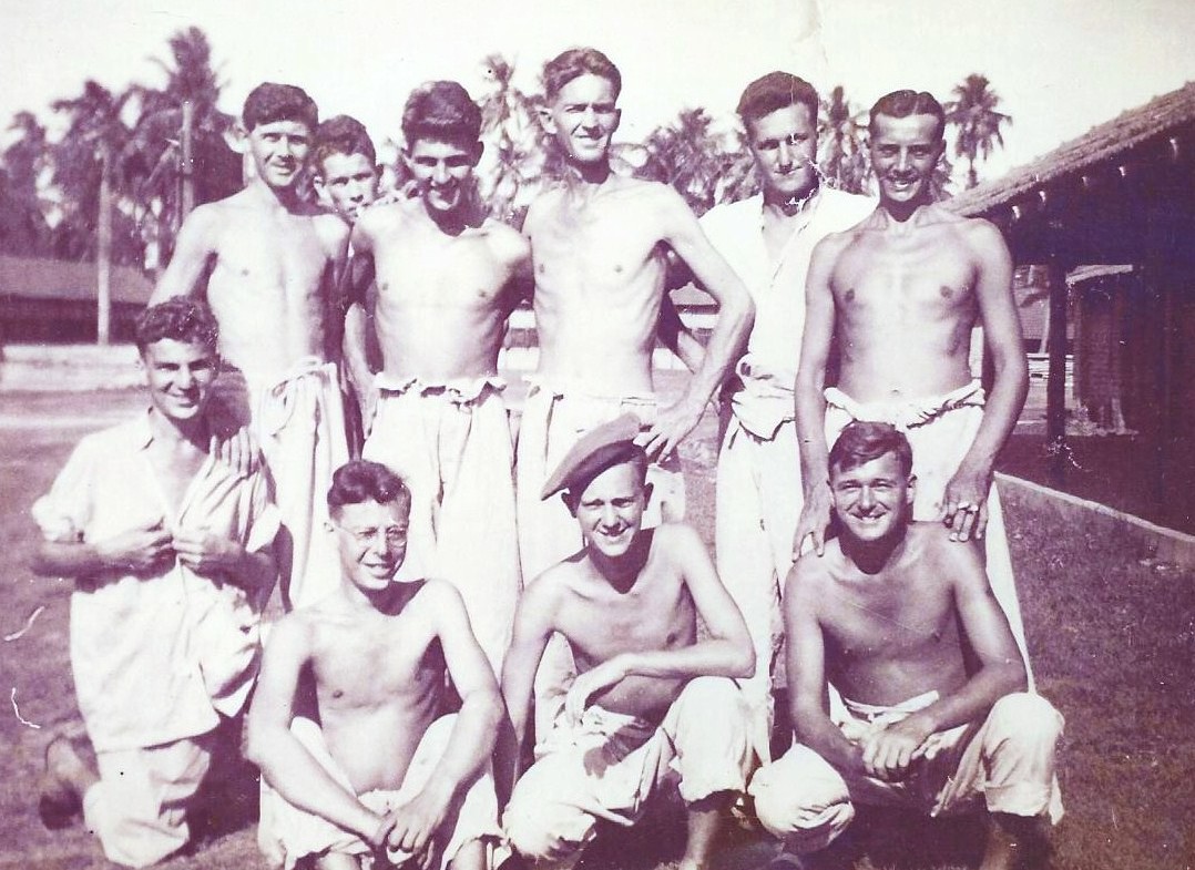 A VETERAN’S STORY: "Hitting The Silk" Over Burma 12 Malnourished but happy former POWs Oglesby bottom row wearing glasses