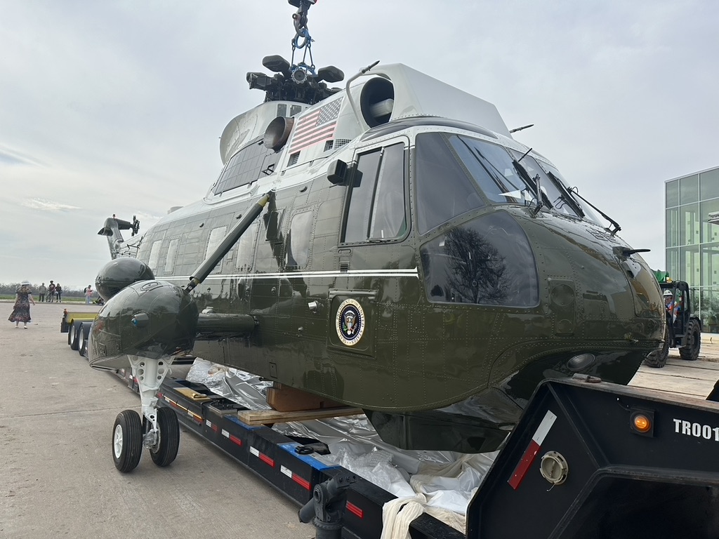 Marine One Helicopter Lands At Permanent Home In Bush Library Pavilion 10 Marine One Helicopter Lands At Permanent Home In Bush Library Pavilion 4