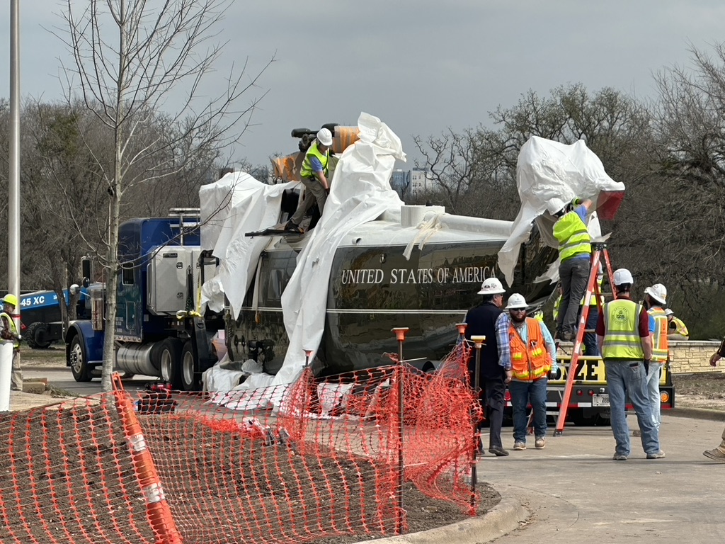 Marine One Helicopter Lands At Permanent Home In Bush Library Pavilion 13 Marine One Helicopter Lands At Permanent Home In Bush Library Pavilion 6