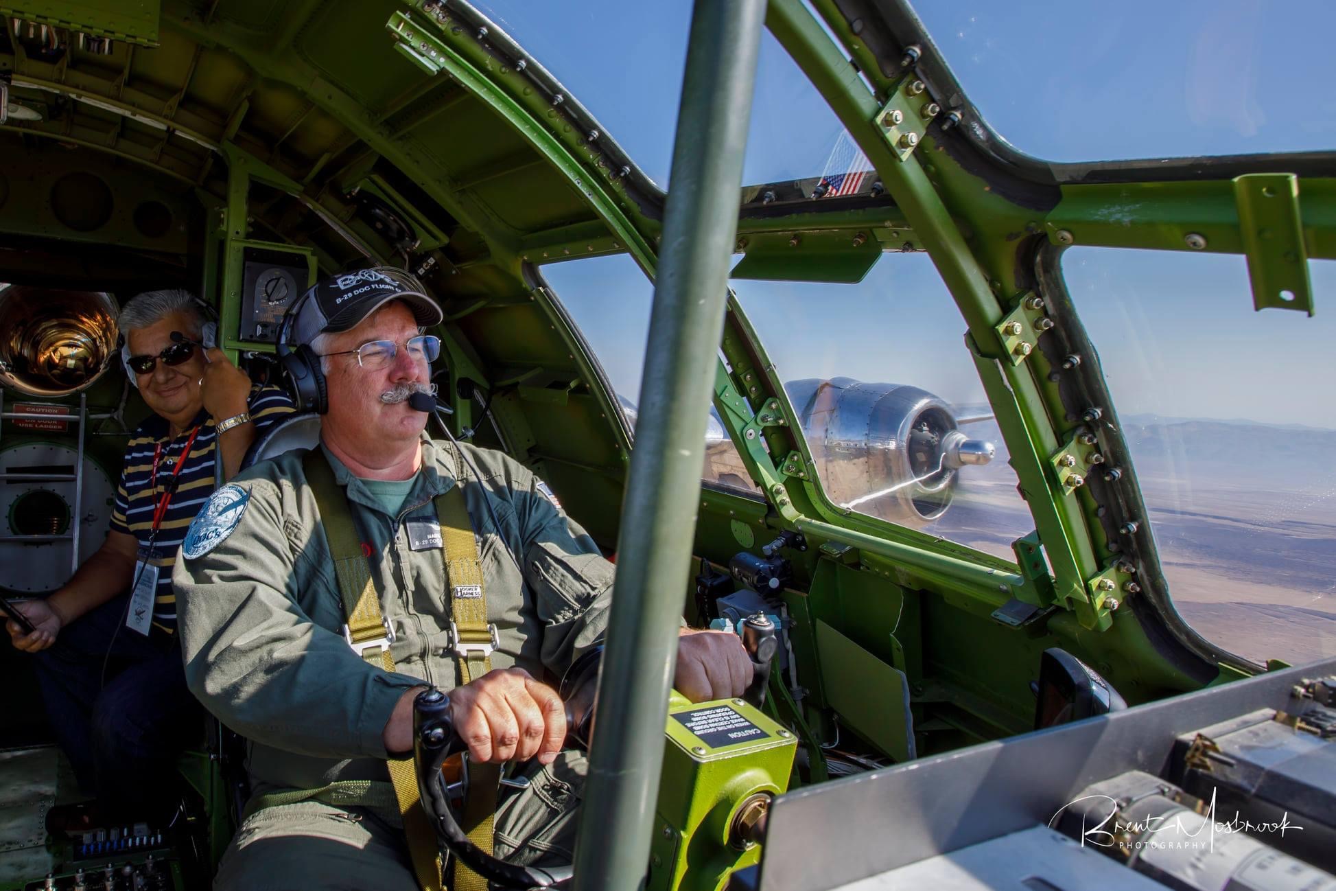 Warbird Pilot Mark Novak Reaches 1,000 Flight Hours in the Boeing B-29 Superfortress 10 Mark flying Doc 2