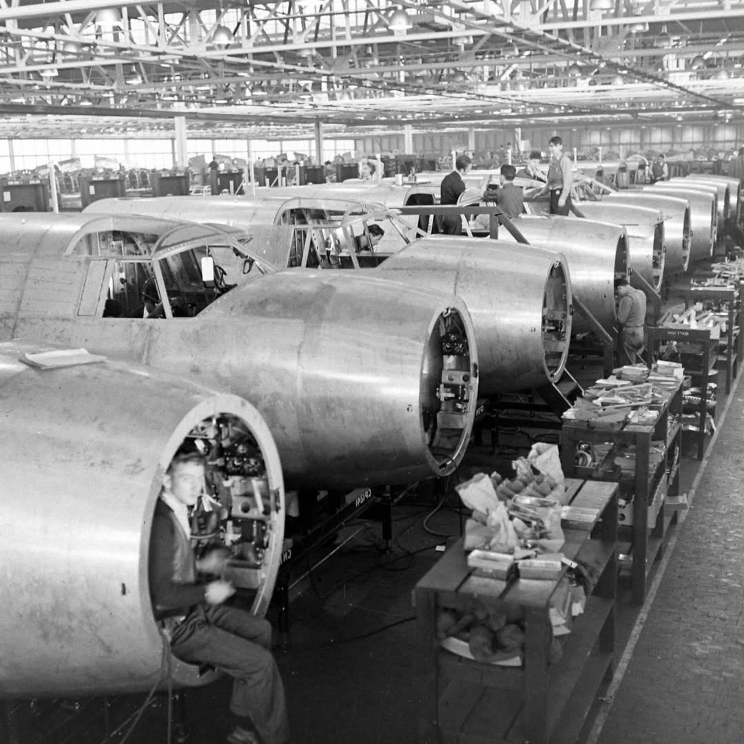 The B-26 Marauder: From Widow-Maker to Master of Medium Bombing 11 Martin B 26 Marauder fuselages take shape at the Glenn L. Martin Company factory in Middle River Maryland 1941