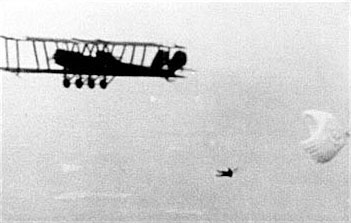 Today in Aviation History: First Experiments in Cabin Pressurization 13 McCook Field Engineering Division chief test pilot Lt Harold R. Harris became the first person to successfully bail out of a plane in an emergency using the freefall ripcord operated parachute